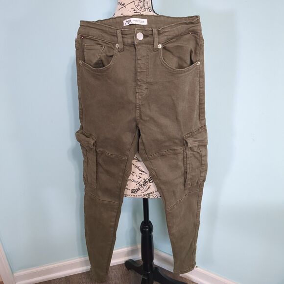 Zara Pants - Zara women's cargo pants 30 chocolate brown